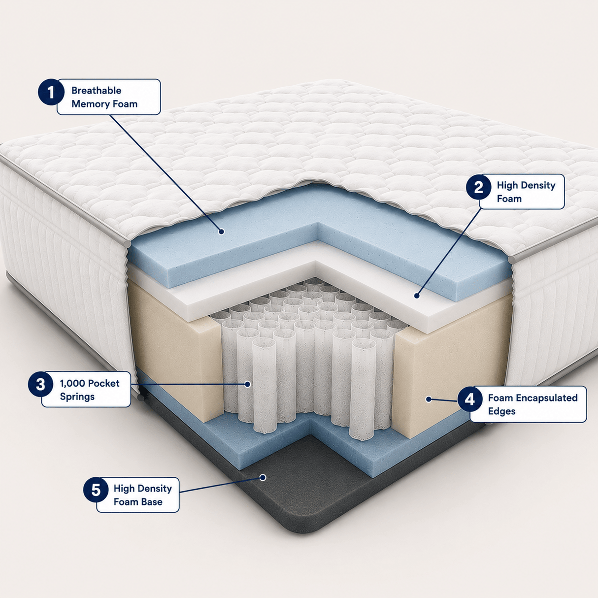 Lola Memory Hybrid Mattress - Lola Sleep